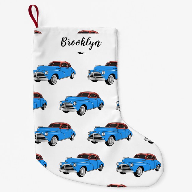 Calcetín Navideño Pequeño Ilustracion personalizado clásico de 1948 (Anverso)