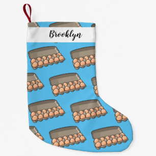 Calcetín Navideño Pequeño Ilustracion personalizado de cartón de huevo