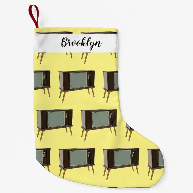 Calcetín Navideño Pequeño Ilustracion personalizado de televisión (Anverso)