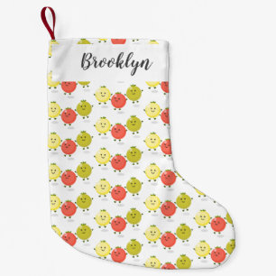 Calcetín Navideño Pequeño Ilustracion personalizado de tomates de cerezo