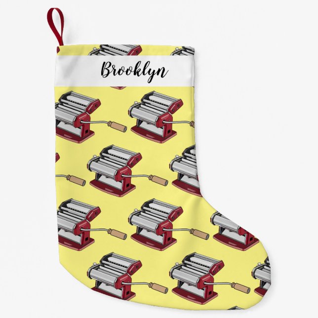 Calcetín Navideño Pequeño Ilustracion personalizado fabricante de pasta (Anverso)