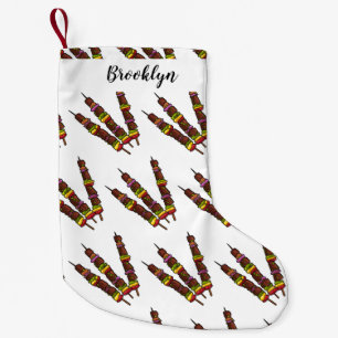 Calcetín Navideño Pequeño Ilustracion personalizado kebab o kabob