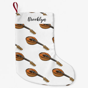 Calcetín Navideño Pequeño Ilustracion personalizado Mandolin