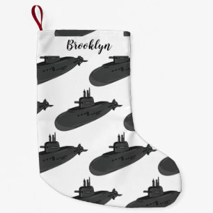 Calcetín Navideño Pequeño Ilustracion personalizado submarino