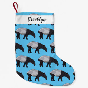 Calcetín Navideño Pequeño Ilustracion personalizado Tapir