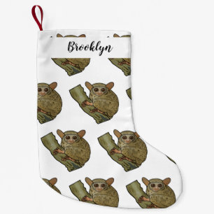 Calcetín Navideño Pequeño Ilustracion personalizado Tarsier