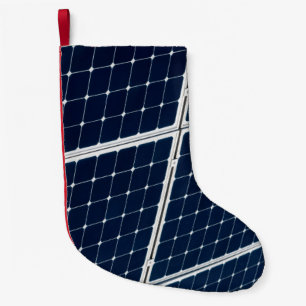 Calcetín Navideño Pequeño Imagen divertida de un panel de energía solar