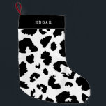 Calcetín Navideño Pequeño Impresión de leopardo<br><div class="desc">Obtén unas buenas medias de Navidad,  actualizadas con un diseño moderno: un patrón de impresión de leopardo moderno. Colores totalmente personalizables.</div>