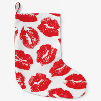 Calcetín Navideño Pequeño Imprint Kiss Red Lips: Vieja sin Marea