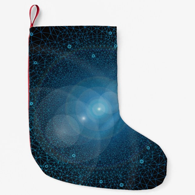 Calcetín Navideño Pequeño Inteligencia artificial de polígonos (Anverso)
