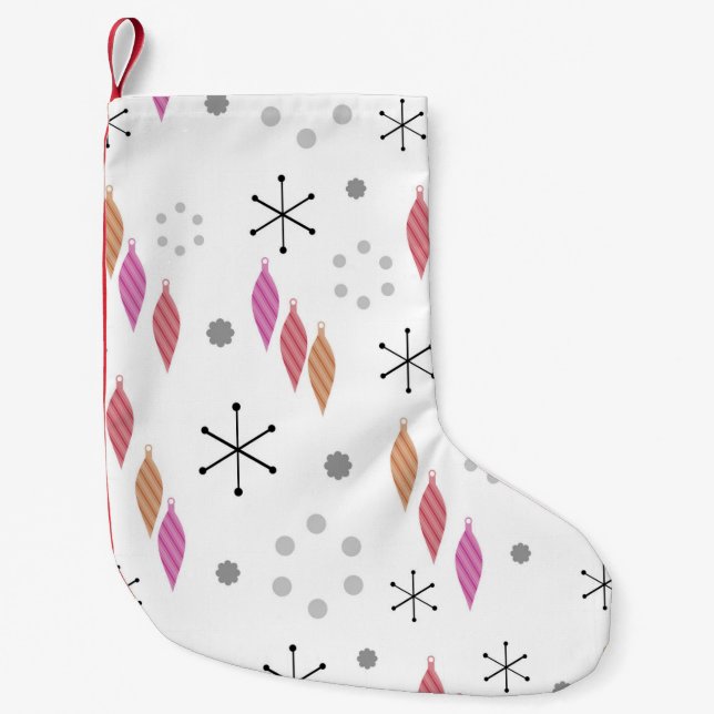 Calcetín Navideño Pequeño Invierno moderno de mediados del siglo XX (Anverso)