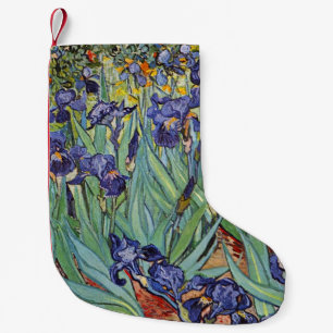 Calcetín Navideño Pequeño Iris de Van Gogh Pintura Impresionista