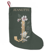 J Monograma Floral Personalizado