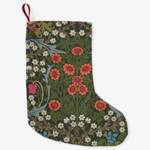 Calcetín Navideño Pequeño Jardín Flor Clásica de Espino Negro de William Mor