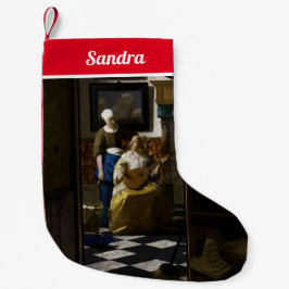 Calcetín Navideño Pequeño Johannes Vermeer - La carta de amor Bandana