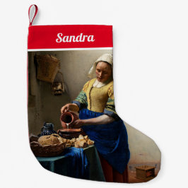 Calcetín Navideño Pequeño Johannes Vermeer - La Milkmaid