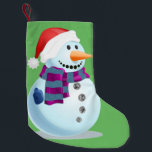 Calcetín Navideño Pequeño Jolly Snowman<br><div class="desc">Un muñeco de nieve alegre</div>