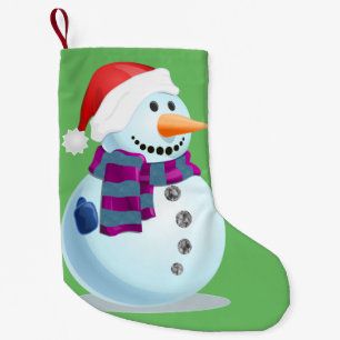 Calcetín Navideño Pequeño Jolly Snowman