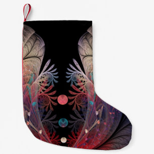 Calcetín Navideño Pequeño Jonglage Resumen arte fractal moderno de fantasía