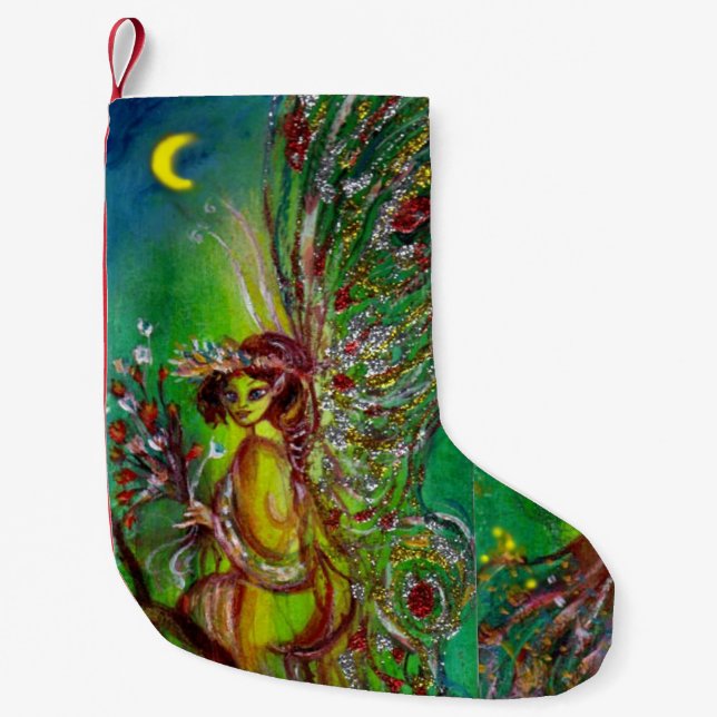 CALCETÍN NAVIDEÑO PEQUEÑO JUSTO EN VERDE (Anverso)