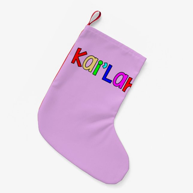 Calcetín Navideño Pequeño Kai'Lah (Frente (Colgado))