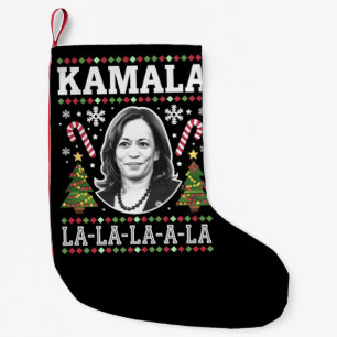 Calcetín Navideño Pequeño Kamala Harris 2024 Navidad Coma La Xmas
