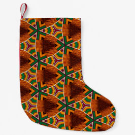 Calcetín Navideño Pequeño Kente Geométricos Kwanzaa Afrocentrismo