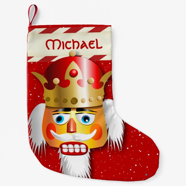 Calcetín Navideño Pequeño King Nutcracker (Anverso)