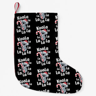 Calcetín Navideño Pequeño Koala La Navidad Sombrero de Santa Caña de Caramel