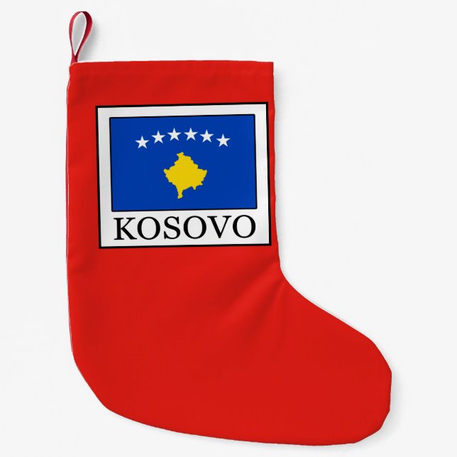 Calcetín Navideño Pequeño Kosovo (Anverso)