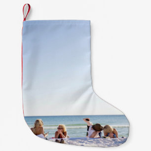 Calcetín Navideño Pequeño La arena blanca junto a la playa
