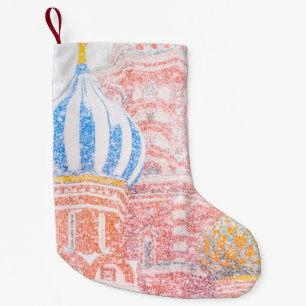 Calcetín Navideño Pequeño La catedral de la albahaca del St en nevada