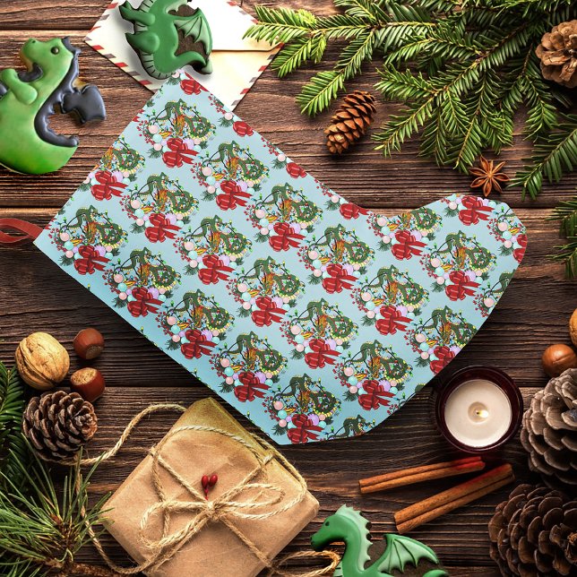 Calcetín Navideño Pequeño La guerra de los Navidades dragones chinos (Subido por el creador)