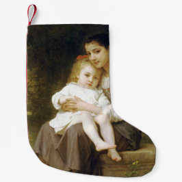 Calcetín Navideño Pequeño La hermana mayor (por William Bouguereau)