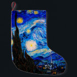 Calcetín Navideño Pequeño La noche estrellada de Vincent Van Gogh<br><div class="desc">Vincent Van Gogh La Noche Estelar. Esta es una antigua obra maestra del pintor holandés Vincent Van Gogh. Esta bonita pintura del paisaje artístico tiene un color bonito,  vibrante y saturado. Vincent Van Gogh fue un pintor impresionista de post holandés. Esta imagen es de dominio público</div>