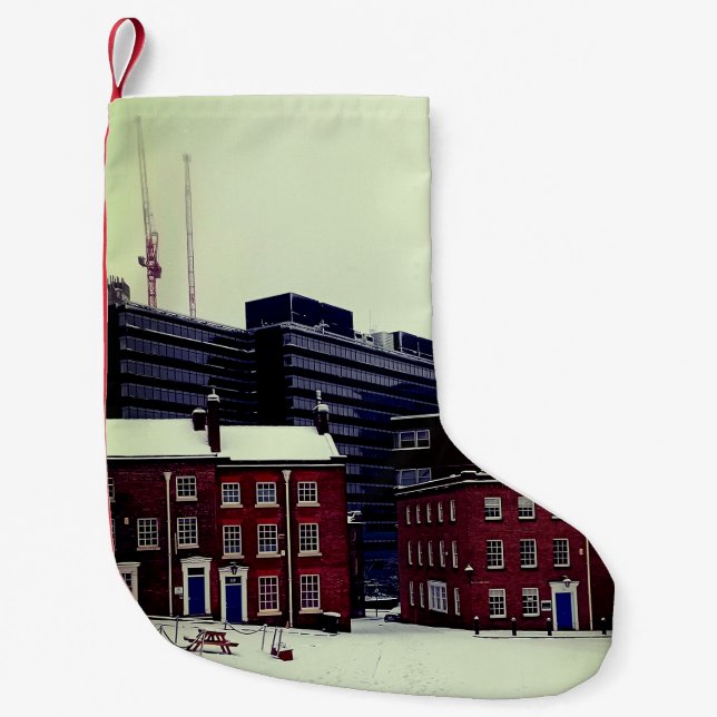 Calcetín Navideño Pequeño La plaza (Anverso)