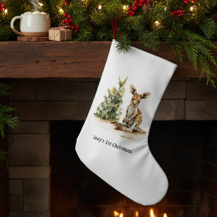 Calcetín Navideño Pequeño La primera Navidad de Joey, personalizado