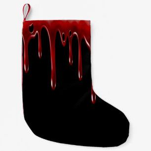 Calcetín Navideño Pequeño La sangre de Falln gotea negro