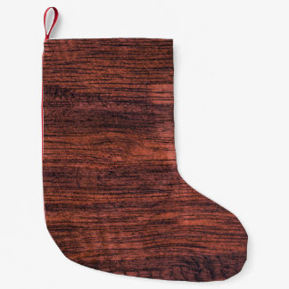 Calcetín Navideño Pequeño La textura de madera oscura solía ser un fondo. Na