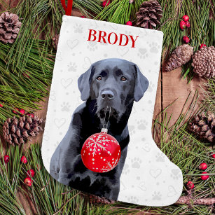 Calcetín Navideño Pequeño Labrador Mascota Recuperador Perro Pintas Navidade
