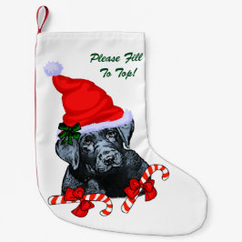 Calcetín Navideño Pequeño Labrador Recuperador Navidades Merry