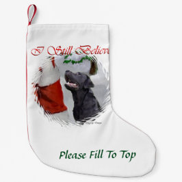 Calcetín Navideño Pequeño Labrador Retriever cree en los Navidades
