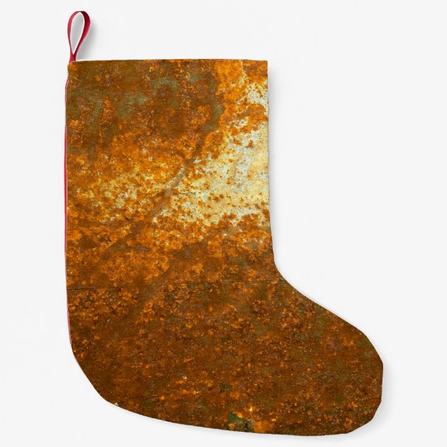 Calcetín Navideño Pequeño large Rust backgroundabstract, ancient, antique, b (Anverso)