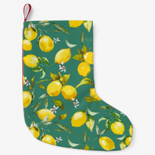 Calcetín Navideño Pequeño Lemones acuarelas 6