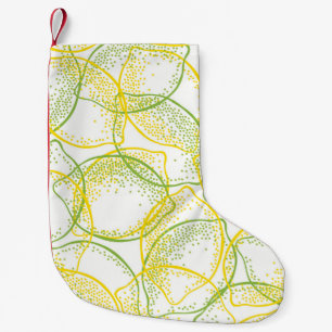 Calcetín Navideño Pequeño Lemones y Limes: Patrón fresco.