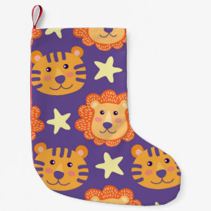Calcetín Navideño Pequeño Leones y tigres personalizados: Vintage