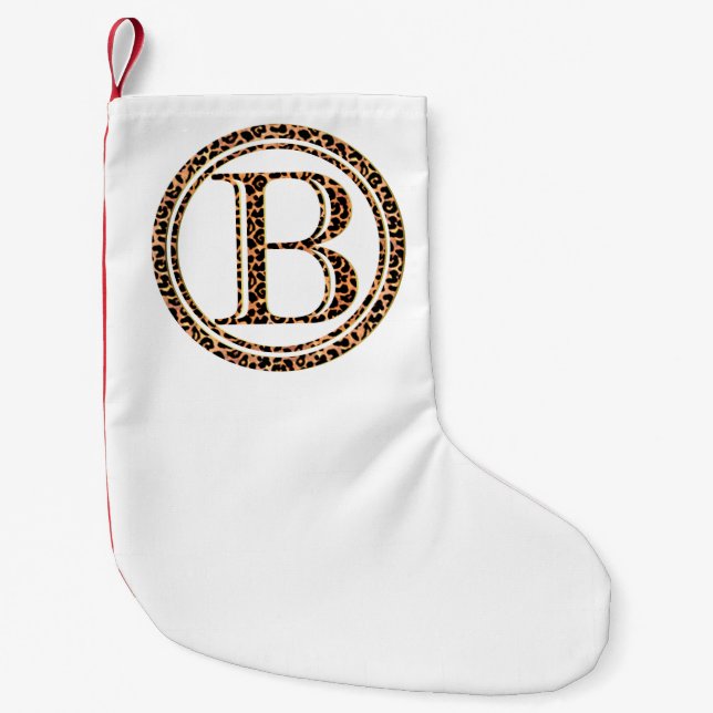 Calcetín Navideño Pequeño leopardo B (Anverso)