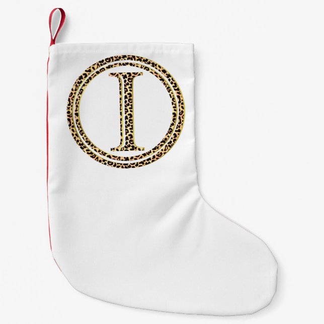 Calcetín Navideño Pequeño leopardo I (Anverso)