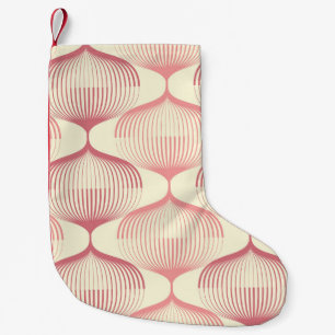 Calcetín Navideño Pequeño Líneas Geométricas: Resumen De Fondo Sin Marea.