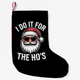 Calcetín Navideño Pequeño Lo Hago Por Los Hos Divertidos Navidades Santa Vin